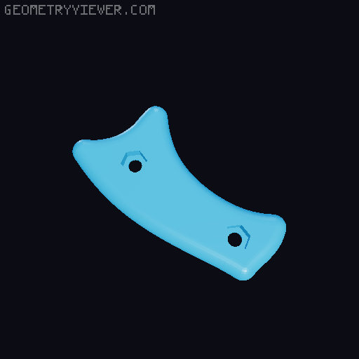Nut and Bolt Handle for Sharkie II 3D model thumbnail