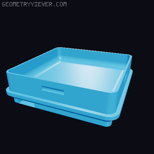Gridfinity Bin with Gridfinity Cap (parametric) 3D model thumbnail