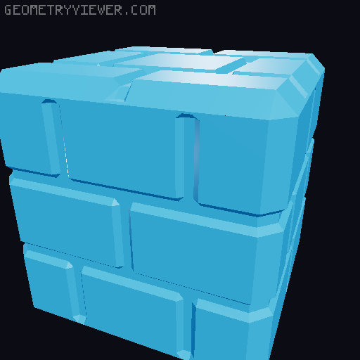 Mario Brick Calibration Cubes 3D model thumbnail