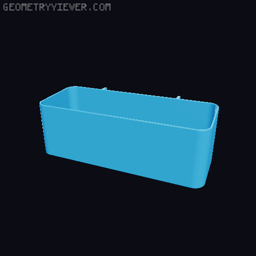 Ikea Skadis Bin 3D model thumbnail