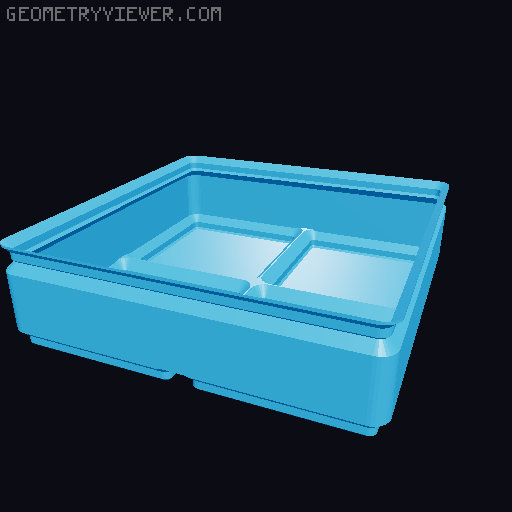 Gridfinity Box (Quick print, lite version, less filament!) 3D model thumbnail
