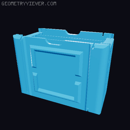 Organizer Box XL Pro 2-3 Slot Holder | With Split Version 3D model thumbnail