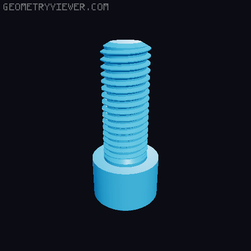 Hundreds of Metric Allen Screws with Cylindrical Head M2 up to M64 3D model thumbnail