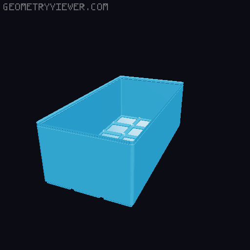 Gridfinity Box (Quick print, lite version, less filament!) 3D model thumbnail
