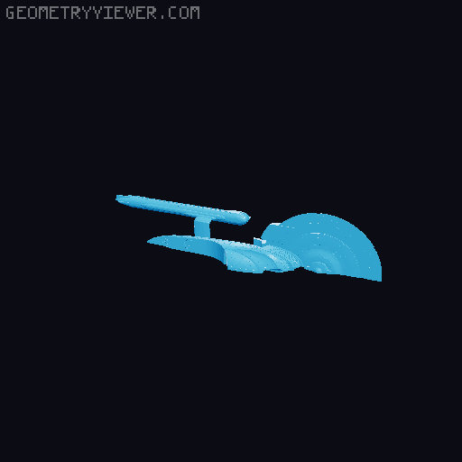 Enterprise Magnetic Wall Display (Star Trek) - Now 38% More Enterprise-y! 3D model thumbnail