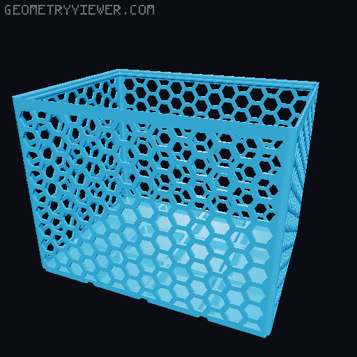 Gridfinity Hex Bins Light (rotated grid) all sizes 3D model thumbnail