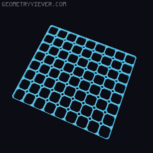 openGrid with Multiboard-compatible screw holes 3D model thumbnail