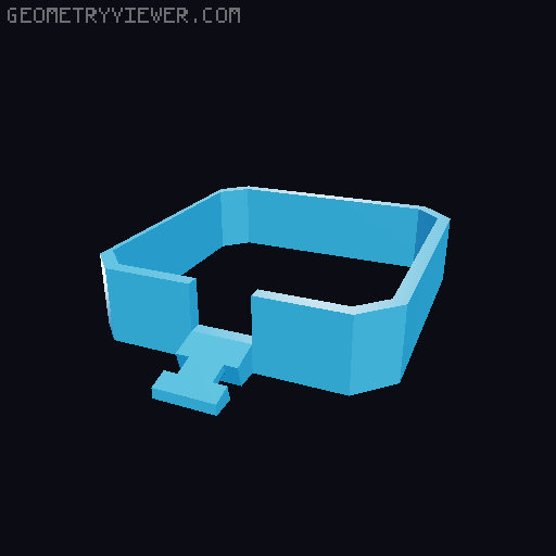 Alternative Door For YZ Einsy Case 3D model thumbnail