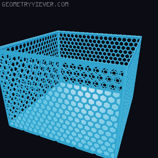Gridfinity Hex Bins all sizes 3D model thumbnail