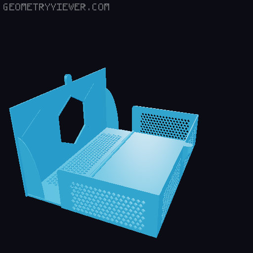 Print-in-place tissue box with magnetic lock 3D model thumbnail