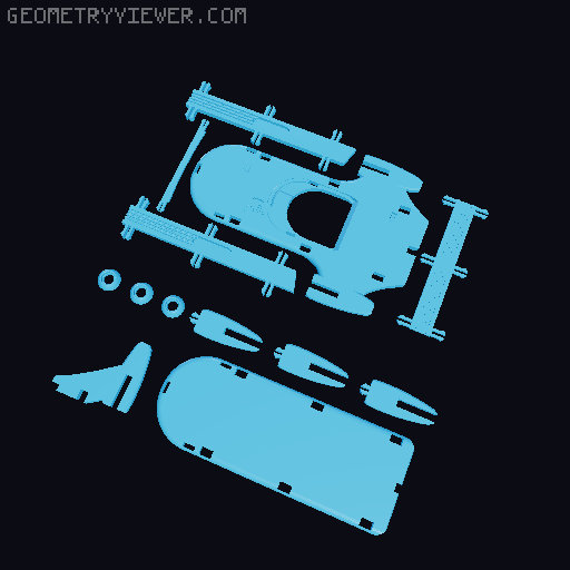 Landspeeder Kit Card 3D model thumbnail