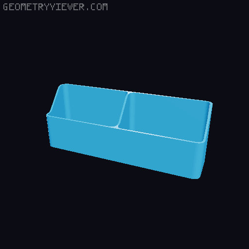 Bin for Ikea skadis - 564 models - hooks need support 3D model thumbnail