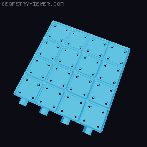 Gridfinity honeycomb wall baseplates 3D model thumbnail