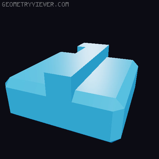 PrintABlok:WritersBloks interlocking letter blocks 3D model thumbnail