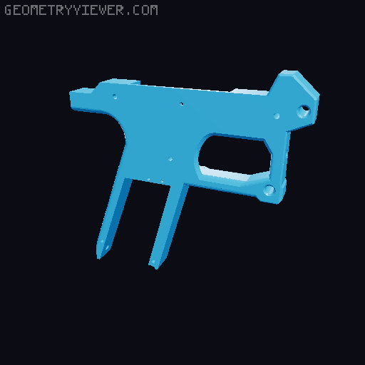 Protean Battery Storage Grip and Dual Stage Trigger 3D model thumbnail