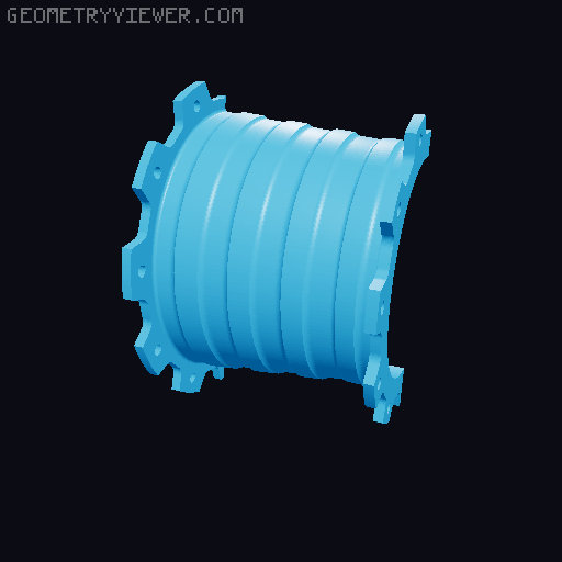 3D Printable Jet Engine 3D model thumbnail