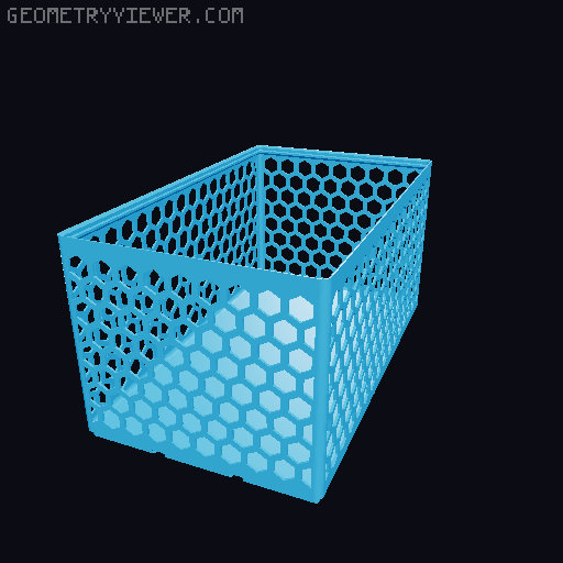 Gridfinity Hex Bins all sizes 3D model thumbnail