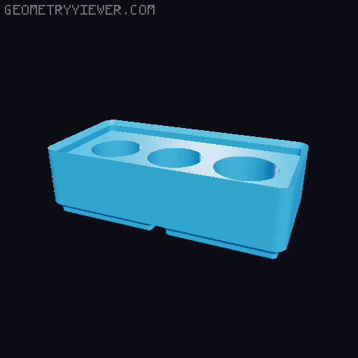 Safe Magnet Storage Gridfinity Tray Organisers (Organizers) 3D model thumbnail