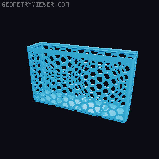 Gridfinity Hex Bins Light (rotated grid) all sizes 3D model thumbnail