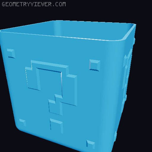 Mario Bros Planter - Single/Dual Extrusion Minimal Planter 3D model thumbnail