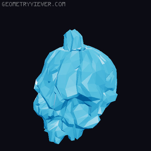 Pumpkin Skull - Low Poly 3D model thumbnail