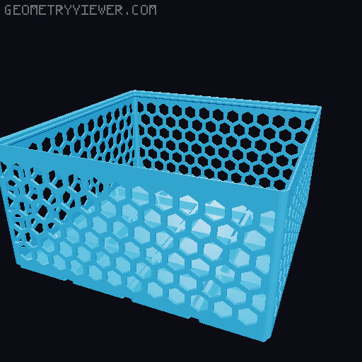 Gridfinity Hex Bins Light all sizes 3D model thumbnail