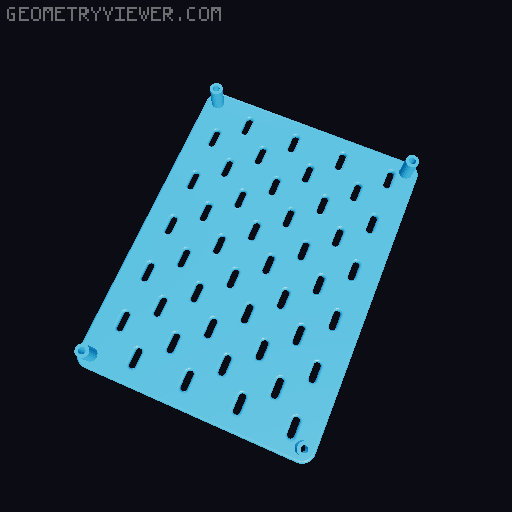 Skadis Pegboard, all sizes 80 to 360mm 3D model thumbnail