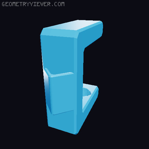 65/70 mm Modular Desk Clamp 3D model thumbnail