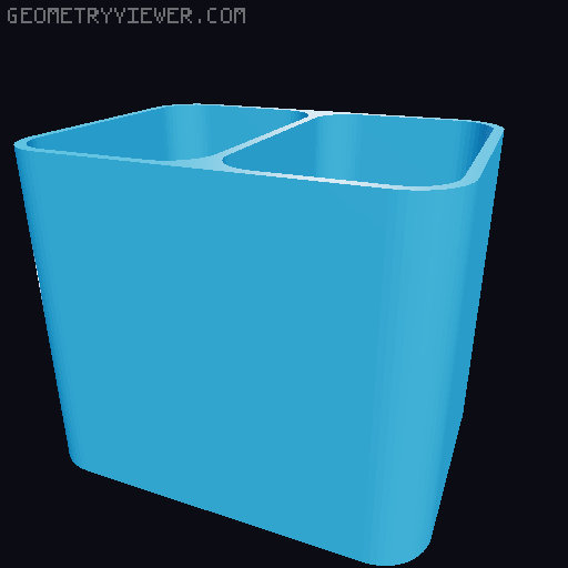 Bin for Ikea skadis - 564 models - hooks need support 3D model thumbnail