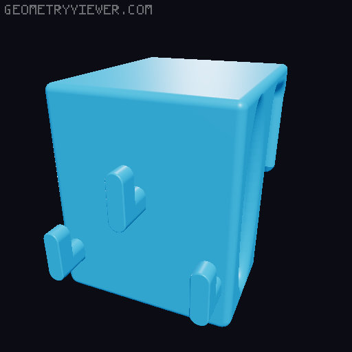 Retro Handheld SKADIS display mounts 3D model thumbnail