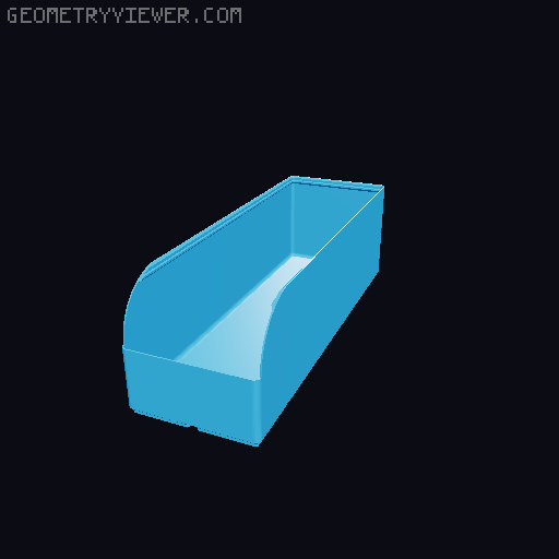 Gridfinity rouded bins collection all sizes 3D model thumbnail