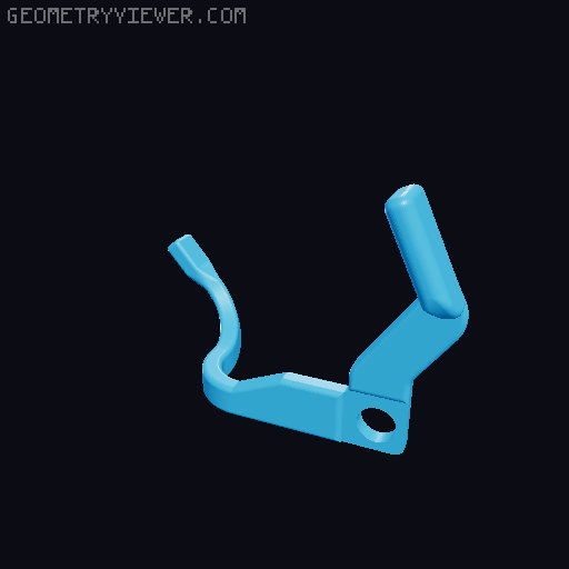 L1 and R1 dualsense snap-on controller paddles 3D model thumbnail