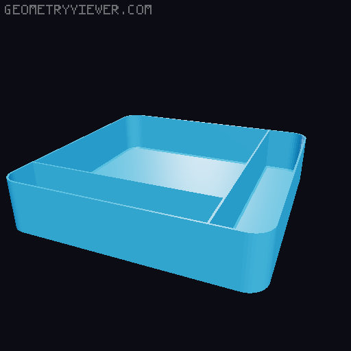Tray and box for storage of small things and various stuff 3D model thumbnail