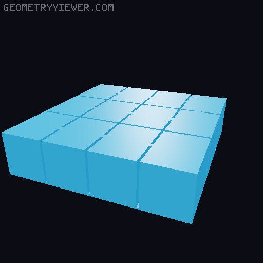 (Parametric) Cuboid Holder (for e.g. 9v batteries) Vase Mode 3D model thumbnail
