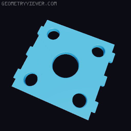 DDD Printable Wall Control System 3D model thumbnail