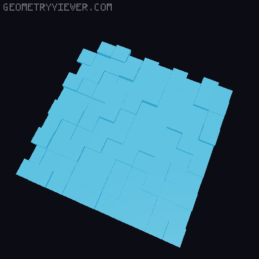 Cube Background Panels (self assembling) 3D model thumbnail