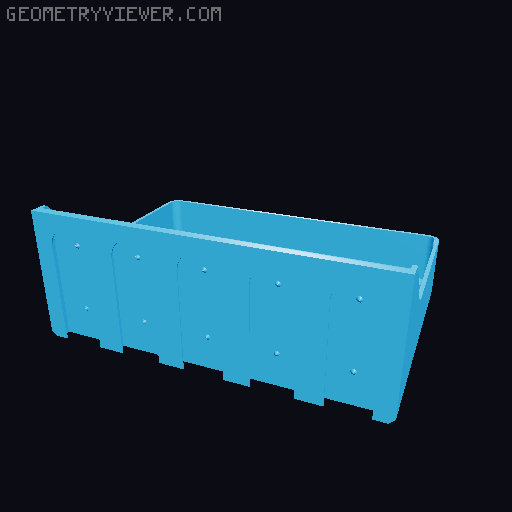 Multiboard Gridfinity Shelves with Wall 3D model thumbnail