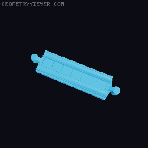 Wooden railway bridge system for Fischertechnik 3D model thumbnail