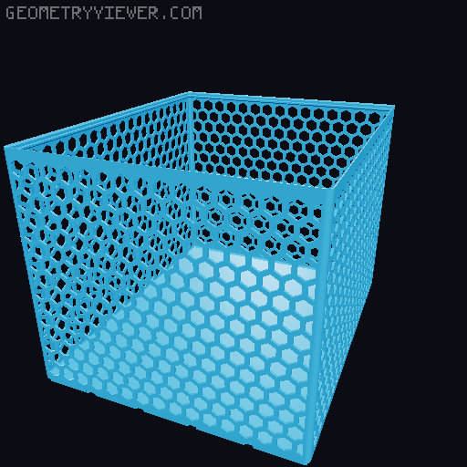 Gridfinity Hex Bins all sizes 3D model thumbnail