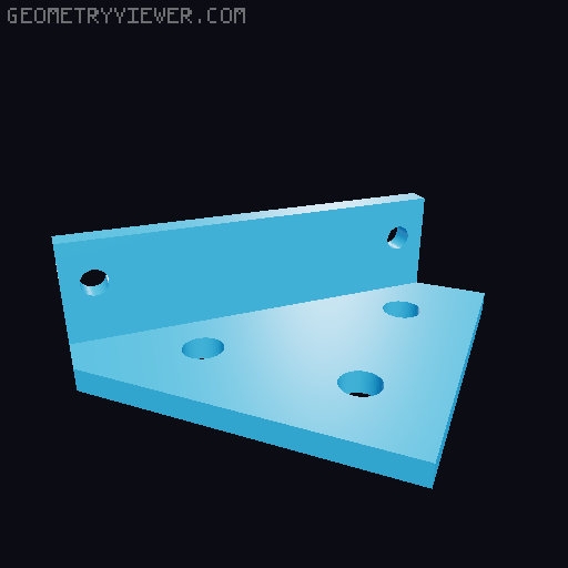 CYD generic enclosure mount for 4040 extrusion profiles 3D model thumbnail