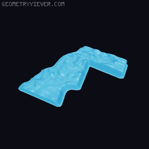 Topographic World Map 3D model thumbnail