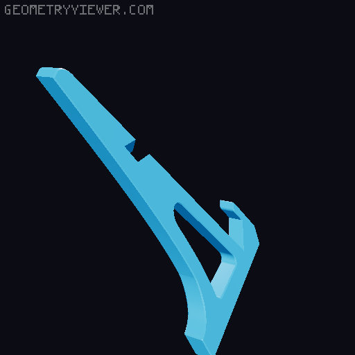 Elegant Book Stand - Extended Rear 3D model thumbnail