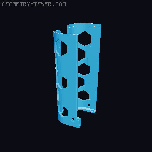 AD5M DIY Enclosure Perforated Guard Plates 3D model thumbnail