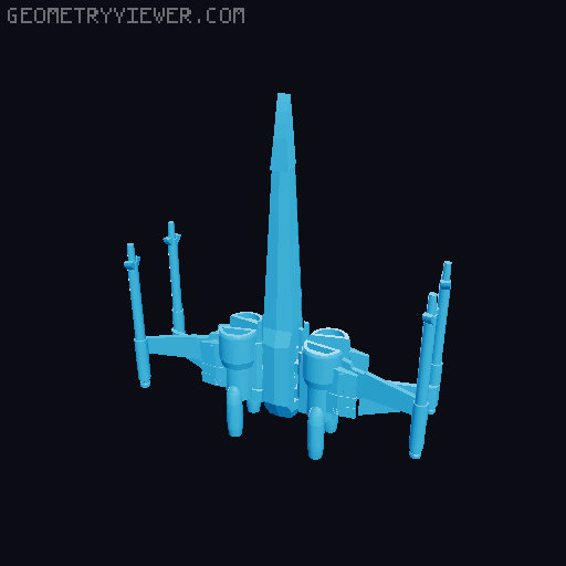 Star Wars T70 X-Wing 3D model thumbnail