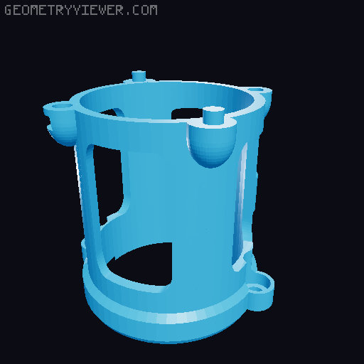 PushRod Engine with Gearbox 3D model thumbnail