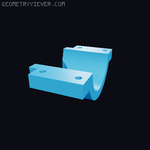 Garden Hose Holder (faucet mount - Kemper) 3D model thumbnail