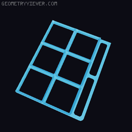 Gridfinity Baseplate for Ikea ALEX (Measurements Fixed) 3D model thumbnail
