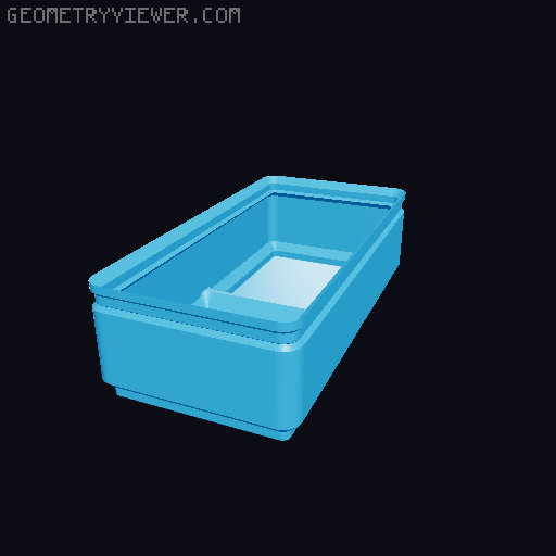 Gridfinity Box (Quick print, lite version, less filament!) 3D model thumbnail