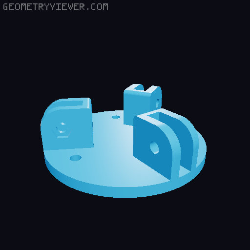 Mini Tripod, Screw feets 3D model thumbnail