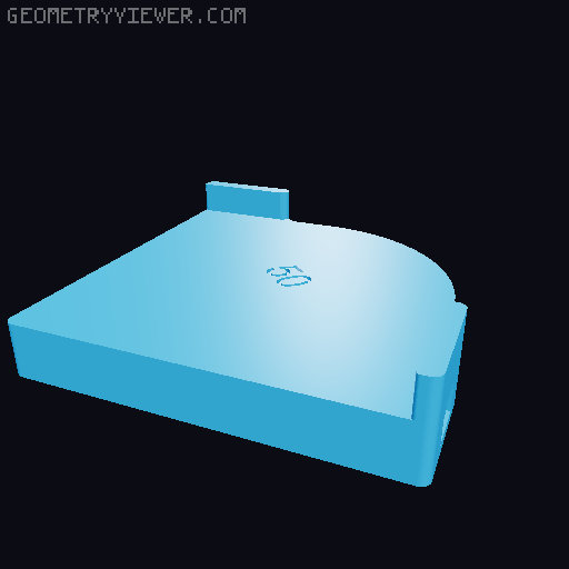 Router Jig Trimming Radius 3D model thumbnail
